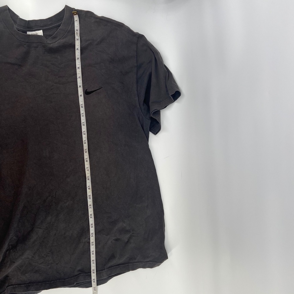 Vintage 90s Nike Embroidered Swoosh T-Shirt Mens Large Faded Black Made in USA - Picture 5 of 9